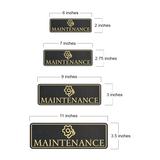 Standard Plus Maintenance Wall or Door Sign | Workplace Signage