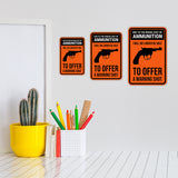 Portrait Round Plus Due to the Rising Cost of Ammunition I Will no Longer Be Able to Offer a Warning Shot Wall or Door Sign | Easy Installation | 2nd Amendment Imitation Warning Signs