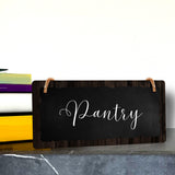 Pantry 5x10 Hanging Plus Wall or Door Sign | Rustic Twine | Range of Vibrant Decor Styles | Room Signs For Home and Business
