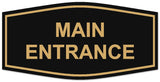 Signs ByLITA Fancy Main Entrance Sign - LEGIBLE Lettering | Durable ABS Plastic | Vibrant Colors | Powerful Foam Tape