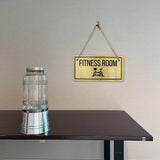 Fitness Room 5x10 Hanging Plus Wall or Door Sign | Home & Office Decor