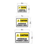 Classic Framed Plus Caution: Overhead Power Lines Door or Wall Sign | Miscellaneous Warning Signs - Industrial & Construction