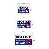 Classic Framed Plus Notice No Garbage Allowed Door or Wall Sign | Health & Office Signage
