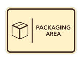 Signs ByLITA Classic Framed Packaging Area Door or Wall Sign Easy Installation | Health And Safety | Building And Hospitality Signs
