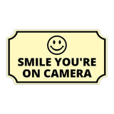 Notched Standard Smile You're on Camera Wall or Door Sign | Warning/Safety/Precaution