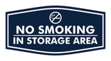Signs ByLITA Fancy No Smoking in Storage Area Sign Easy Installation Elegant Design Wall or Door Sign