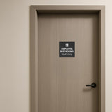 Square Plus Employee Restrooms Staff Only Wall or Door Sign | General Restroom Information