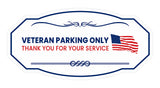 Victorian Plus Veteran Parking Only Thank You For Your Service Wall or Door Sign | Easy Installation | Disclaimer Waiver Notice