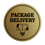 Signs ByLITA Circle Package Delivery (Package Arrow Down) Wall or Door Sign