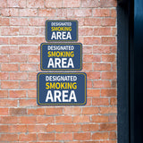 Classic Framed Plus Designated Smoking Area Door or Wall Sign | Warning Signage