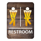 Portrait Round Plus - Fun Bar Restroom Wall or Door Sign | Fun Restroom Sign