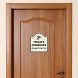 Private Residence Do Not Enter' Headstone - Wall or Door Signs ? Access & Control Sign