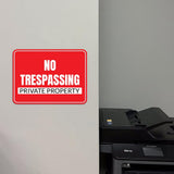 Classic Framed Plus No Trespassing – Private Property Door or Wall Sign | General Security Notices