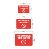 Classic Framed Plus No Outside Trainers Door or Wall Sign | Gym Etiquette