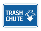 Classic Framed Trash Chute Wall or Door Sign