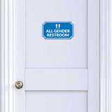 Notched Standard All Gender Restroom Wall or Door Sign