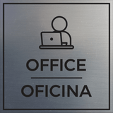 Signs ByLITA Square Office Wall or Door Sign | Spanish Bilingual Business And Office Signs