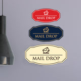 Signs ByLITA Victorian Mail Drop Durable ABS Plastic | Laser Engraved | Easy Installation | Elegant Design Wall or Door Sign