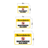 Classic Framed Plus Recordatorio Mantenerse Alejado Door or Wall Sign | Spanish Business Signage