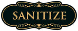 Signs ByLITA Designer Sanitize Sign - Easy Installation | Durable Wall or Door Sign