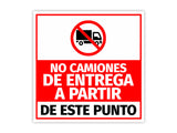 Square Plus No Camiones de Entrega A Partir De Este Punto Wall or Door Sign | Spanish | Health & Safety Warehouse Business Signage