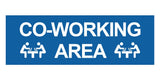 Basic Co-Working Area Wall or Door Sign