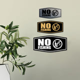 Fancy No Fishing Wall or Door Sign