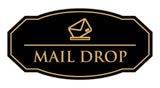Signs ByLITA Victorian Mail Drop Durable ABS Plastic | Laser Engraved | Easy Installation | Elegant Design Wall or Door Sign
