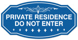 Signs ByLITA Victorian Private Residence Do Not Enter Wall or Door Sign - Laser-Engraved Lettering | Durable ABS Plastic | Vibrant Colors | Powerful Foam Tape