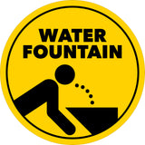 Circle Plus Water Fountain Wall or Door Sign | Easy Installation | Public Parks & Reservoirs Signage