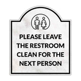 Please Leave The Restroom Clean For The Next Person' Headstone ? Wall/Door Restroom & Hygiene Sign