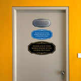 Signs ByLITA Victorian Please Leave Your Mobile Phone In the Locker Provided Wall or Door Sign