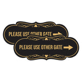 Signs ByLITA Designer Please Use Other Gate Wall or Door Sign (Multipacks)