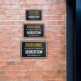Classic Framed Plus Excellence Is Achieved Through Dedication, Not Shortcuts Door or Wall Sign | Motivational Decor