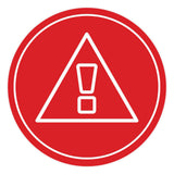 Signs ByLITA Circle General Warning Graphic Door or Wall Sign | Easy Installation | Durable Construction | Promote Health And Safety | Caution Warning Sign for Home, Business and Office Spaces