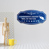 Victorian Plus Fishermen's Haven Reel in the Fun Wall or Door Sign | Boat Signage