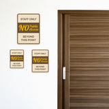 Portrait Round Plus Staff Only – No Public Access Beyond This Point Wall or Door Sign | General Kitchen and Food-related
