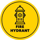 Circle Plus Fire Hydrant Wall or Door Sign | Easy Installation | Office & Building Signage