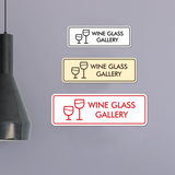 Signs ByLITA Standard Wine Glass Gallery Door or Wall Sign Easy Installation | Durable Construction | Kitchen Essentials | Hygiene | AirBnB Signs