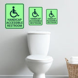 Portrait Round Plus Handicap Accessible Restroom Wall or Door Sign | General Kitchen and Food-related