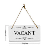 Vacant 5" x 10" Hanging Wall or Door Sign | Rustic Twine | Stylish Business or Office Signage