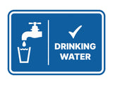 Signs ByLITA Classic Framed Drinking Water Wall or Door Sign