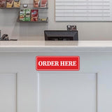 Signs ByLITA Standard Order Here Wall or Door Sign