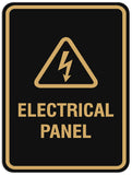 Signs ByLITA Portrait Round Electrical panel Sign - Laser-Engraved Lettering | Durable ABS Plastic | Vibrant Colors | Powerful Foam Tape