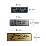Signs ByLITA Standard Wine Glass Gallery Door or Wall Sign Easy Installation | Durable Construction | Kitchen Essentials | Hygiene | AirBnB Signs