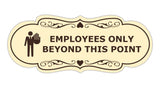 Designer Employees Only Beyond This Point (Stop) Wall or Door Sign