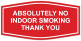 Signs ByLITA Fancy Absolutely No Indoor Smoking Thank you Sign | Legible Lettering | Easy No-Tool Installation | Powerful Foam Tape