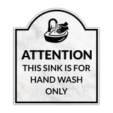 Attention This Sink is For Hand Wash Only' Headstone ? Wall/Door Restroom & Hygiene Sign