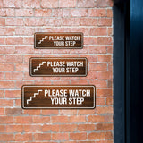 Standard Plus Please Watch Your Step Wall or Door Sign | Public Spaces Signage