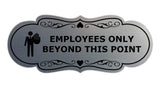 Designer Employees Only Beyond This Point (Stop) Wall or Door Sign